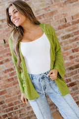 Cardigan Oversize en Maille Crochetée