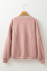 Cardigan en tricot à rayures roses *-A WOMAN WE LOVE