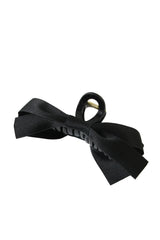 Large hair clip with black knot decor