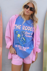 Rodeo Forever Western Bleu Ciel Camiseta Graphics