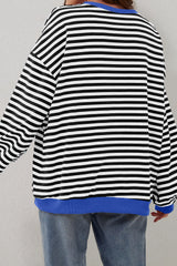 Sudadera demasiado dimensional con rayas negras *