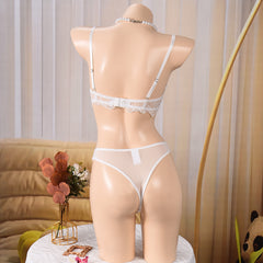 🌸 Ensemble 2 pièces Blanc – Douce Éclosion