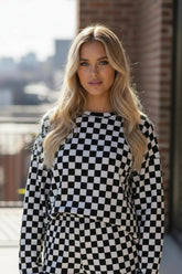 Black living room set with long sleeve top *