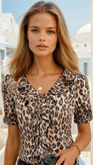 Elegant high with leopard print *