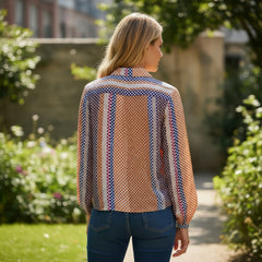 Chemise droite boutonnée à manches longues *