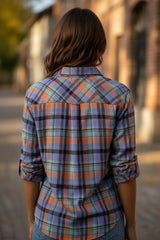 Amplia camisa vintage para baldosas naranjas *