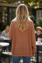 Cardigan Léger à Motifs et Manches Dolman