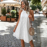 Vestido blanco sin mangas *