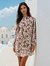 White mini-low-sleeved *