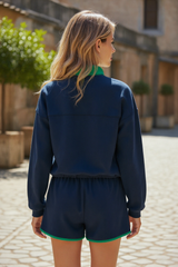 Ensemble 2 Pièces Boutonné et Contrasté