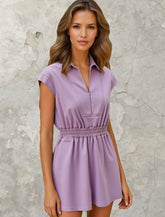 Violet-short-sleeved short-sleeved *