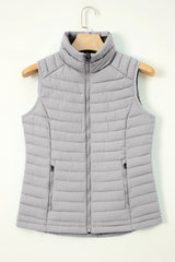 Silk -knit -sided quilted vest