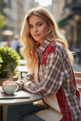 Chaqueta de mosaico de terciopelo placta