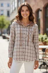 Bout buttoned hooded jacket *