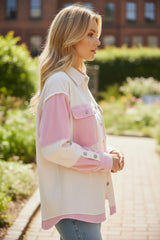 Delicacy Two-Tone Seamed Corduroy Jacket