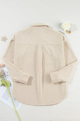 Parchment Houndstooth Corduroy Flap Pocket Jacket