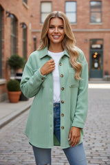 Chaqueta de terciopelo académico de Côte con botones con bolsillo de descarga verde