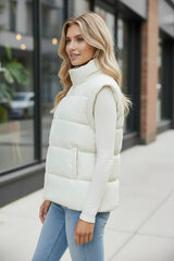 Gilet Oversize à Col Montant