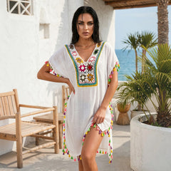đș SOLEIL NOMADE â La robe bohĂšme blanche aux dĂ©tails artisanaux envoĂ»tants