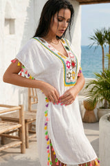 đș SOLEIL NOMADE â La robe bohĂšme blanche aux dĂ©tails artisanaux envoĂ»tants