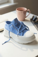 Baskets basses unisexes – Bleu