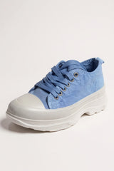 Baskets basses unisexes – Bleu