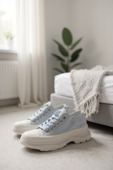 Baskets basses unisexes –Gris