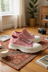 Baskets basses unisexes – Rose