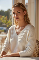 2 Couleurs pour Le pull côtelé qui embrasse la lumière