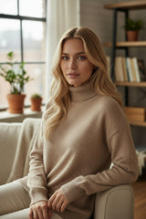 4 Couleurs pour le pull col roulé qui dévoile le dos avec subtilité