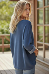 ✨ Haut douceur oversize Bleu délavé