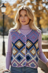 Gilet sans manches à motifs géométriques - 5 designs