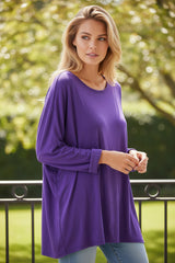 Haut fluide à encolure ronde 3 couleurs