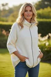 Veste à fermeture éclair zippée sur toute la longueur