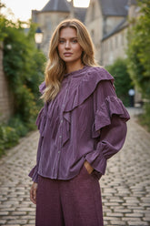 Ensemble 2 pcs : Chemise boutonnée & pantalon