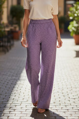 Pantalon à motif carreaux
