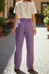 Pantalon à motif carreaux