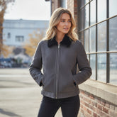 🖤 Blouson Zara en peau retournée – Esprit aviateur chic