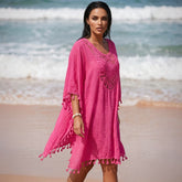 La robe plage bohème fuishia qui illumine chaque silhouette