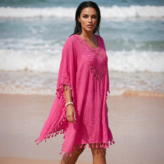 La robe plage bohème fuishia qui illumine chaque silhouette