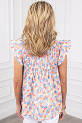 Chemisier rose imprimé abstrait *-A WOMAN WE LOVE