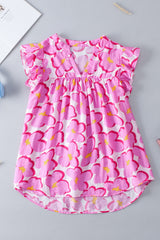 Blouse babydoll à manches rose-A WOMAN WE LOVE