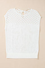 White knitted white sleeve sweater *