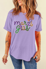 Camiseta gráfica de Gras del martes de lentejuelas de Wisteria