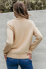Cardigan pull beige en tricot ouvert à épaules tombantes *-A WOMAN WE LOVE