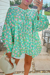 Chemisier babydoll à lacets et manches lanternes *-A WOMAN WE LOVE