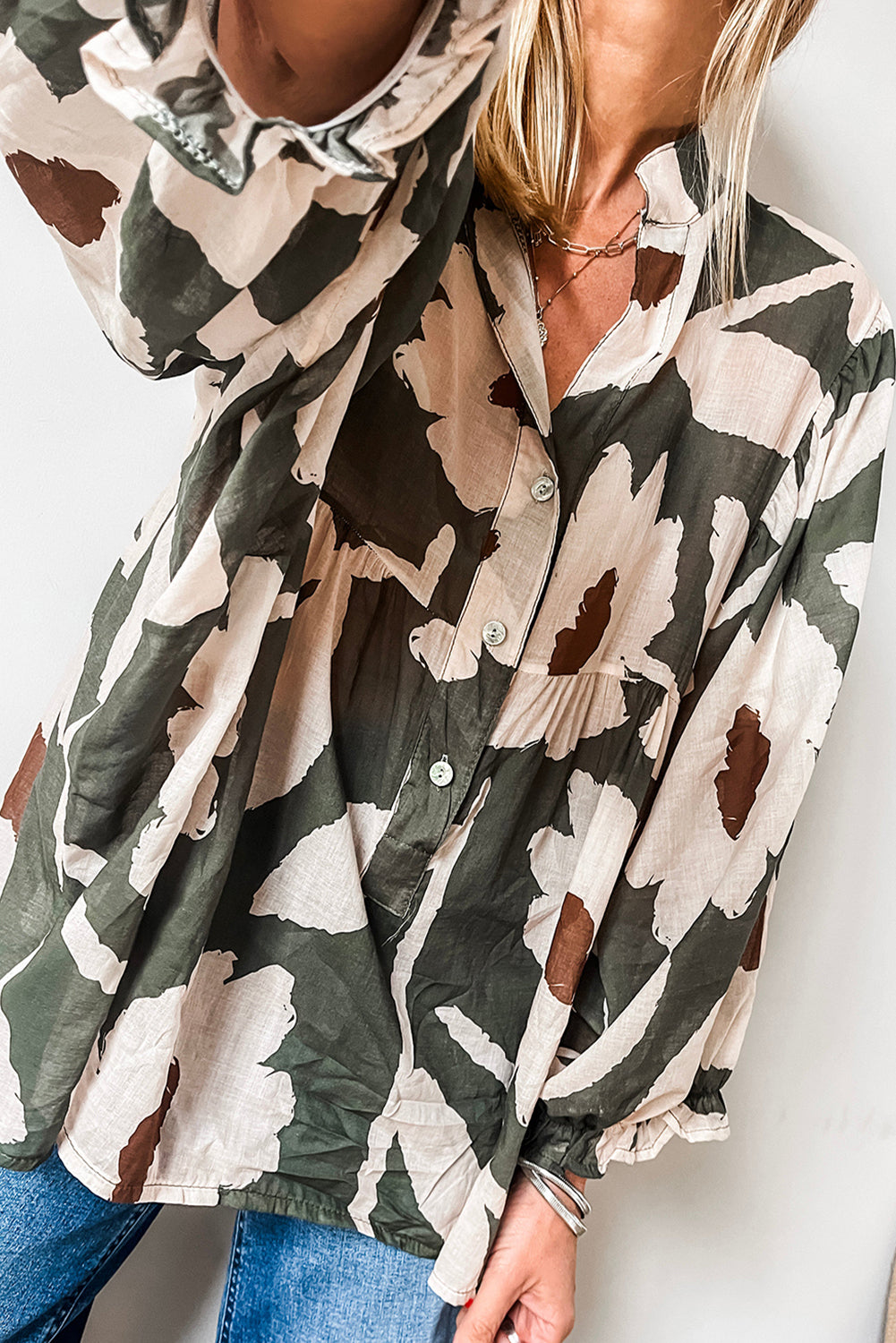 Chemisier demi-bouton à manches bouffantes *-A WOMAN WE LOVE