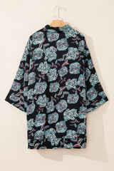 Mini-robe chemise ample à col à revers *