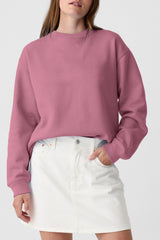 Valériane plain crew neck sweatshirt with dropped shoulders