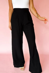 Pantalon à taille haute noir